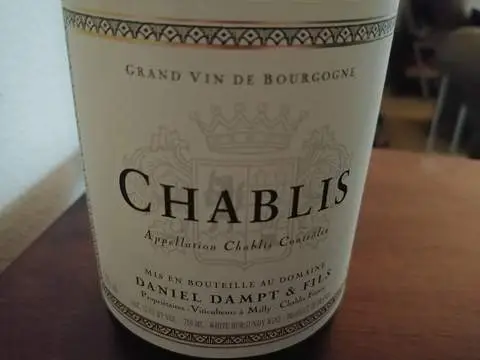 A bottle of delicious Chablis.