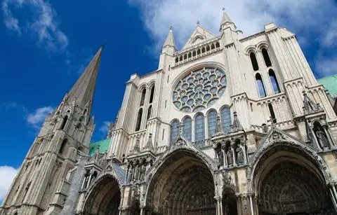 The exterior of the Chartres cathedral