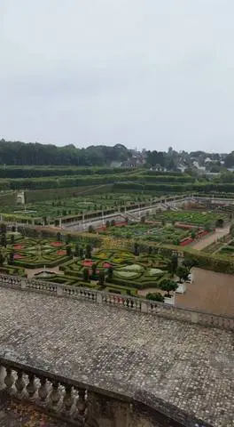 A view of the gardens from Villandry in the Loire Valley.