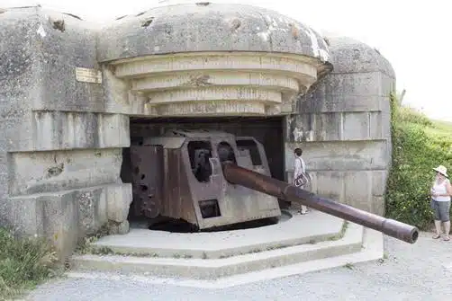 A German gun battery at Longues Sur Mer, France.