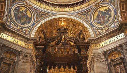 The interior art of Sacre Coeur church in Paris.