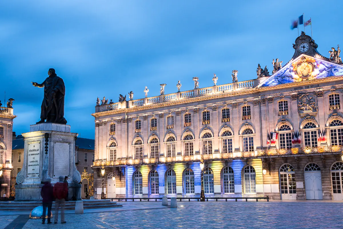 The town center of Nancy, France.