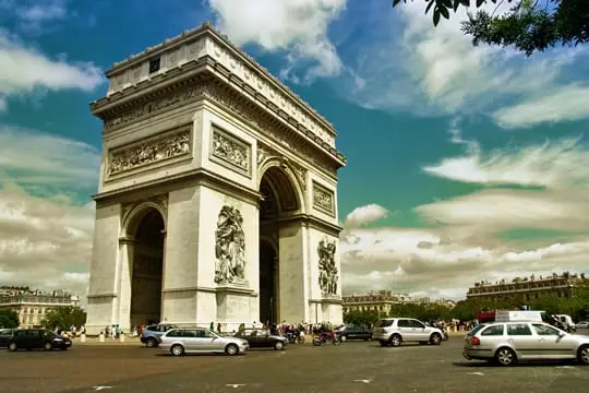 The historic Arc de Triomphe