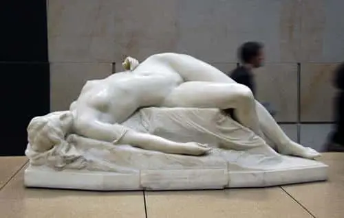 The young Tarentine sculpture at the Musee D'Orsay in Paris.