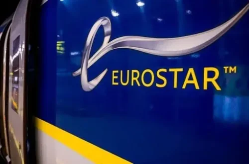 Eurostar train at the platform