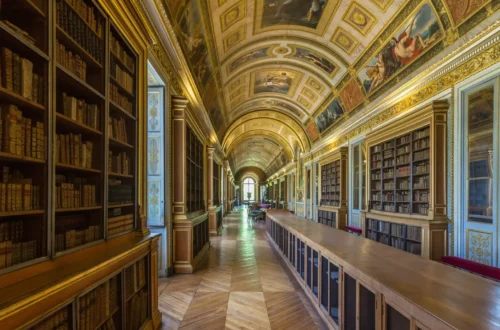 Ornate interior of the Palace of Fontainebleau