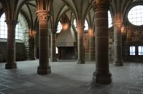 The interior of Mont St. Michel