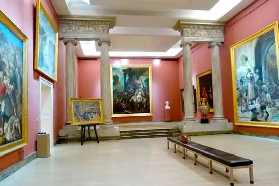 The interior of the Musee des Beaux Arts
