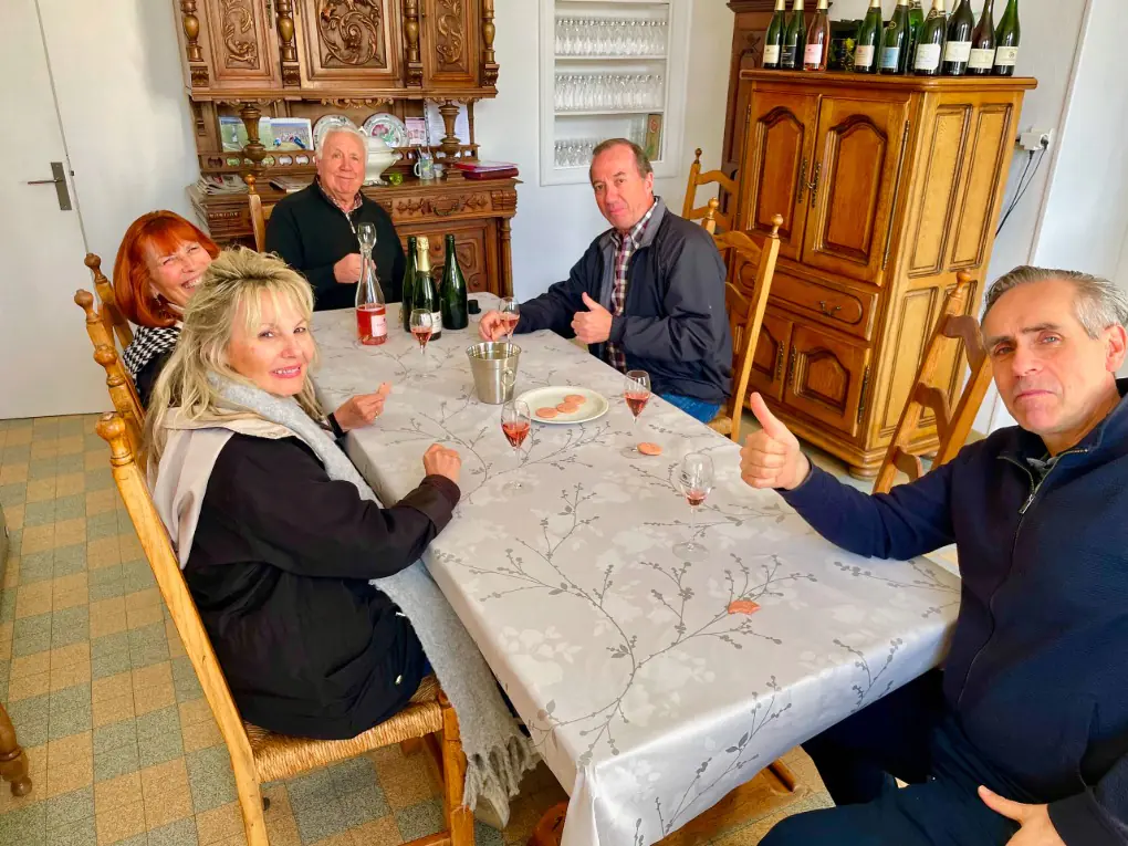 A private tasting with a master champagne maker - A thumbs up indeed!