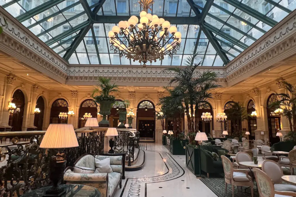 The historic atrium at the Intercontinental Paris Le Grand