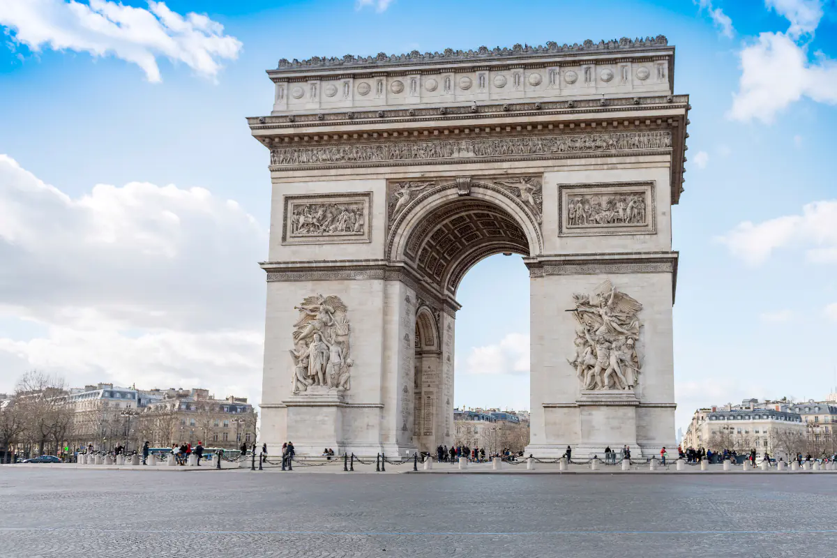 Visit the historic Arc de Triomphe