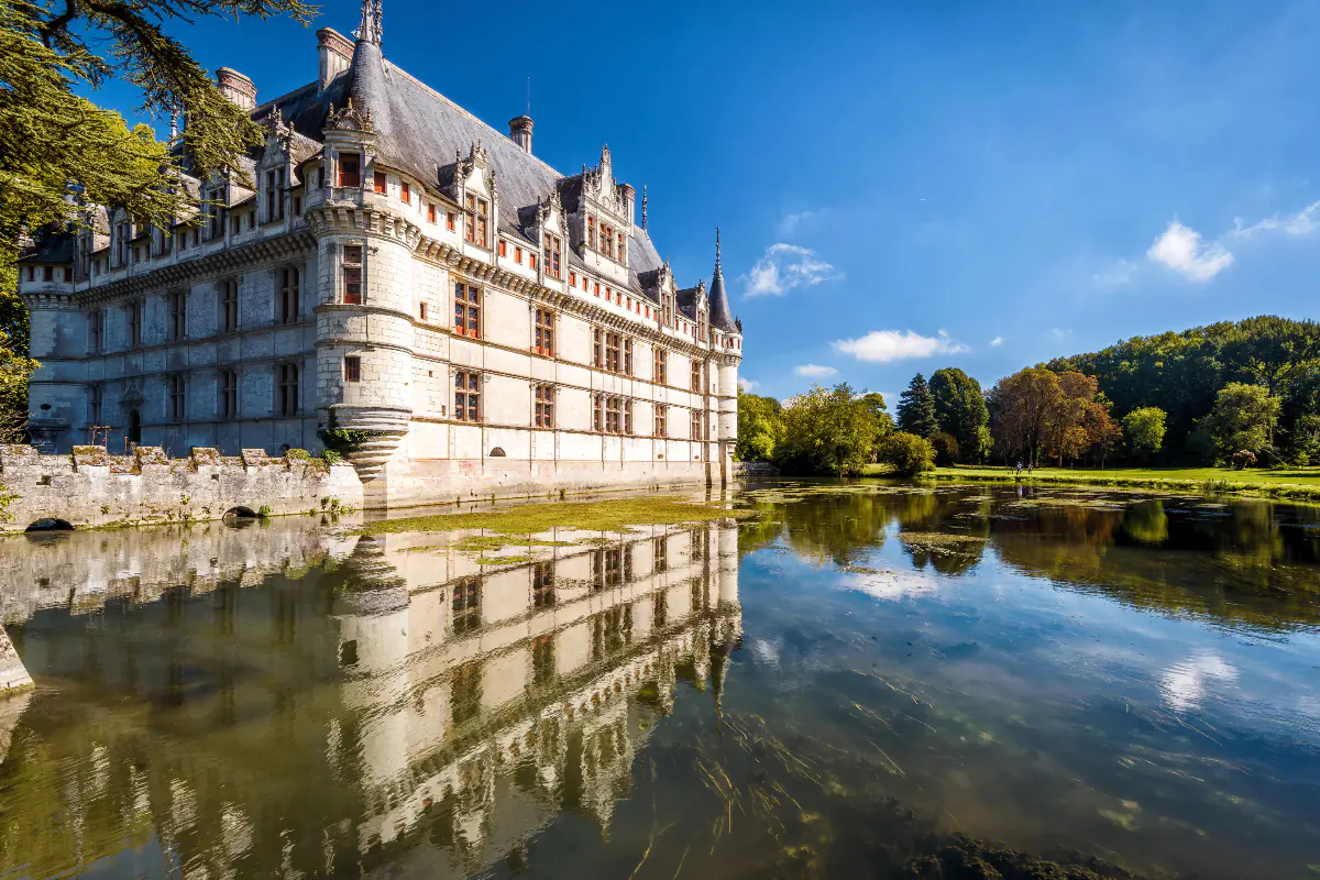 See chateau Azay-le-Rideau on our Loire Valley day tour