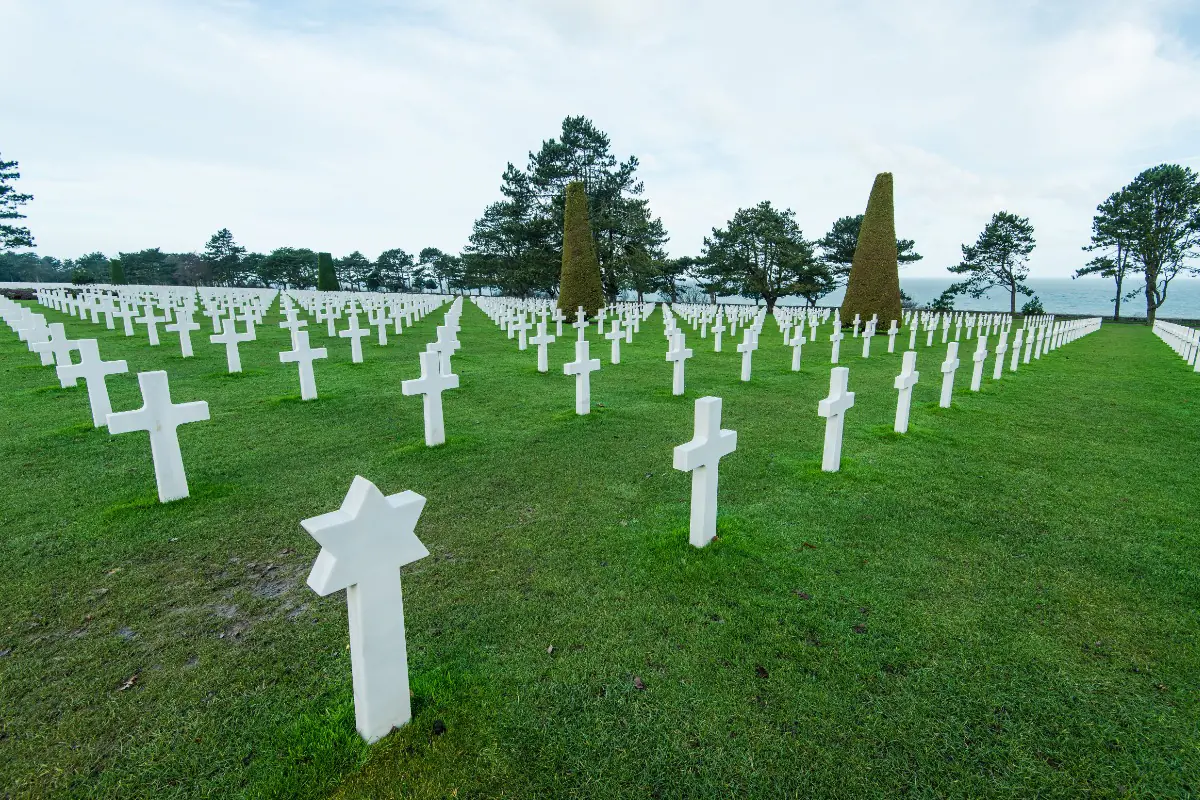 The American military cemetery at Colleville-sur-Mer