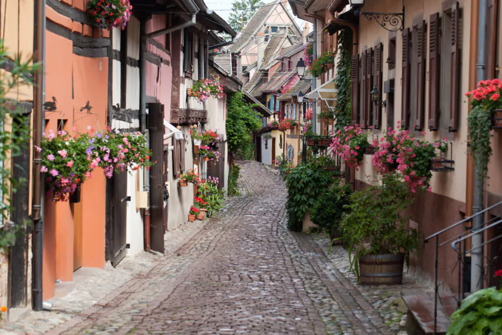 Alsace Three Day Biking Trip: Visit the Alsatian village of Eguisheim