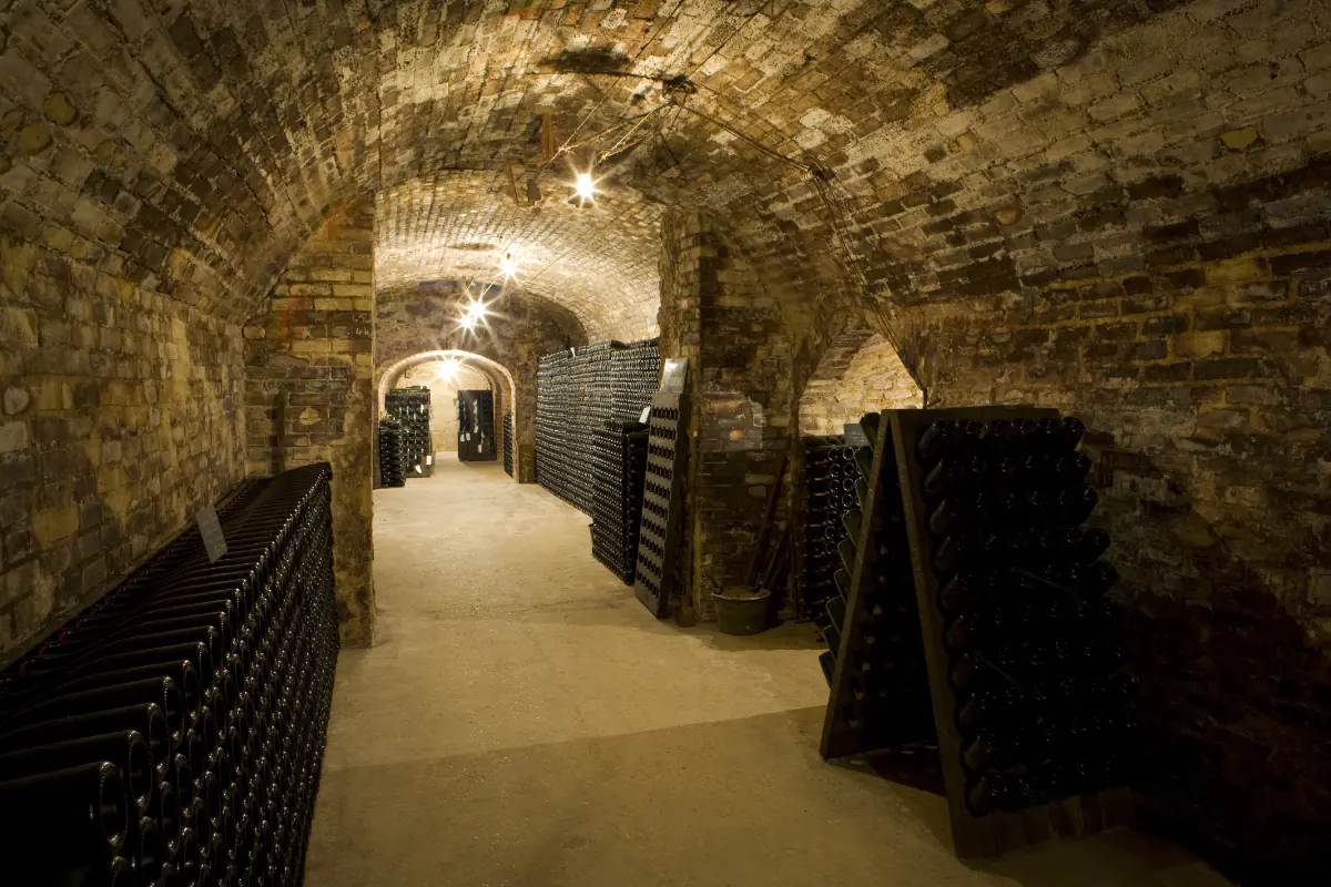 The historic champagne cellars at Moët & Chandon.