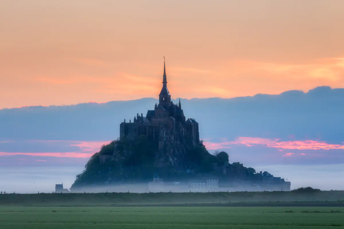 Mont Saint Michel in the mist