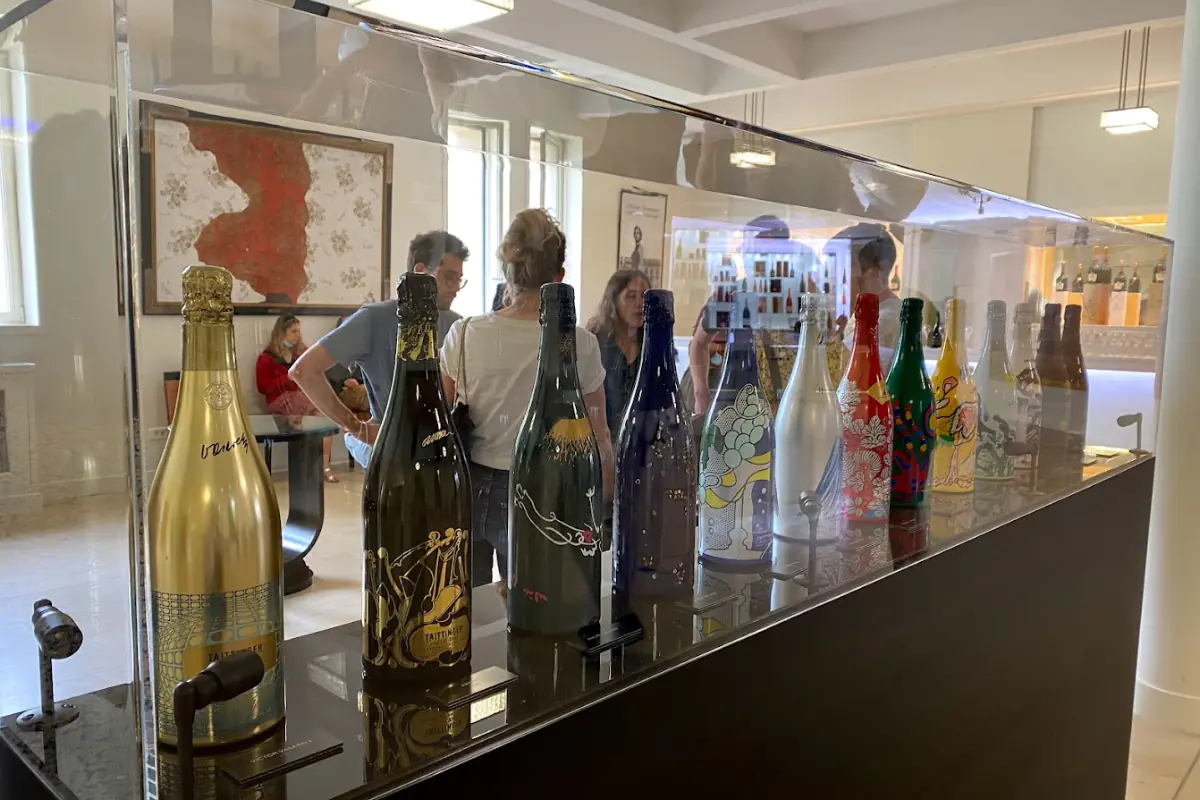 Bottles of Taittinger champagne