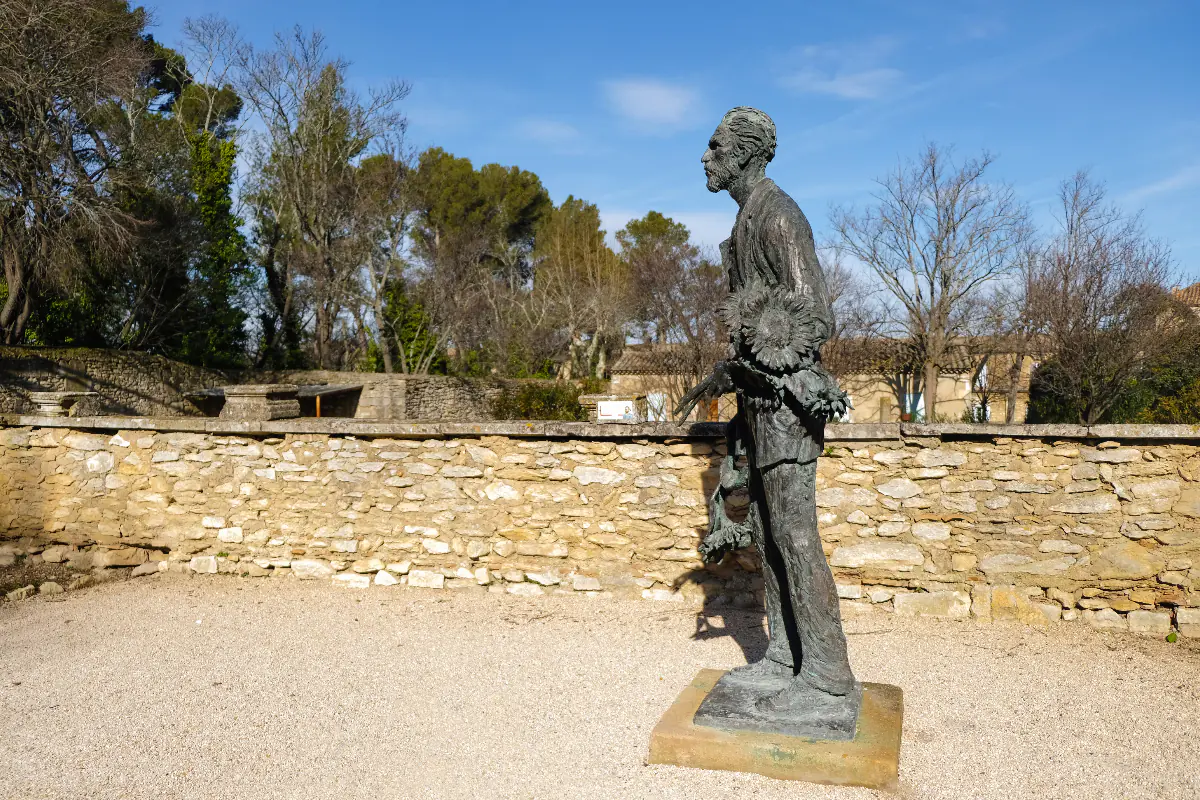 A statue of Vincent Van Gogh in charming Saint-Remy de Provence.