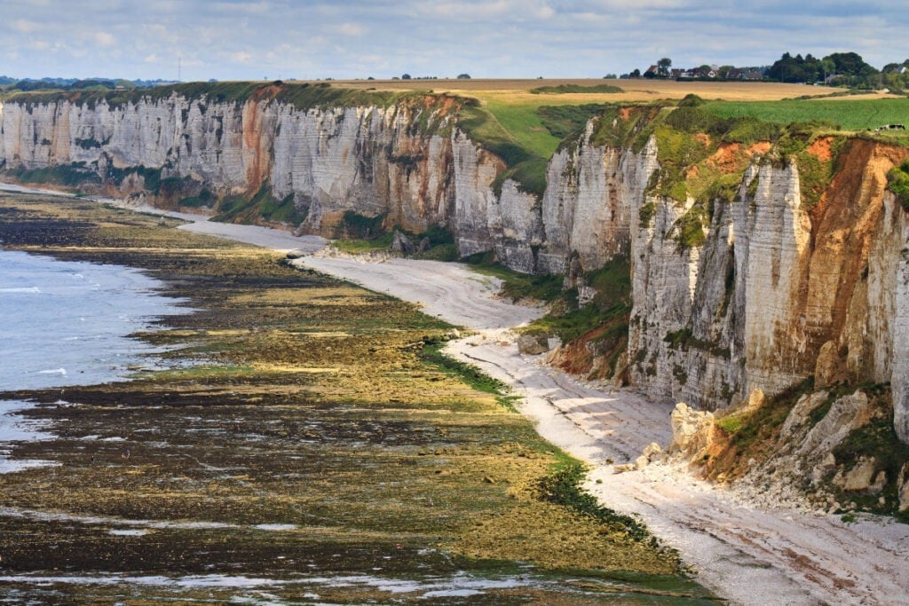 The white cliffs near Fecamp, Normandy.