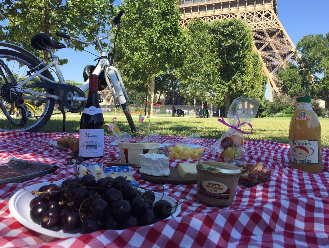 Enjoy a Paris electric bike tour and picnic.