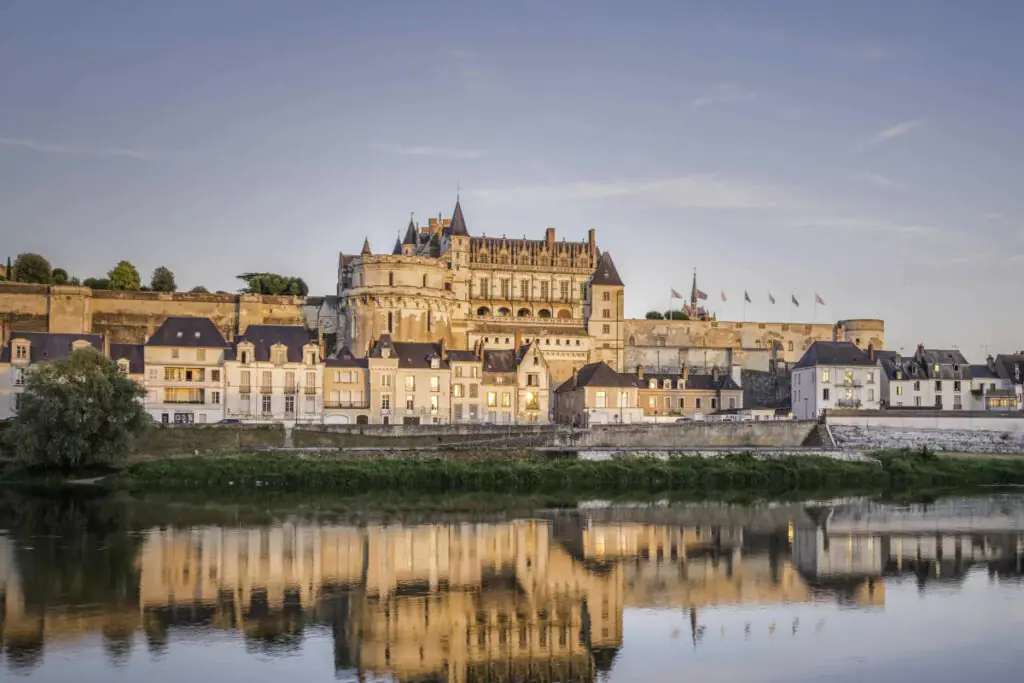 Amboise Castle from the Loire River.