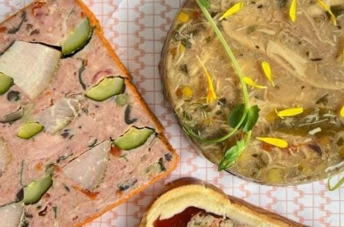Terrines and pâtés at a Marais charcuterie during the Private Marais Food Tour
