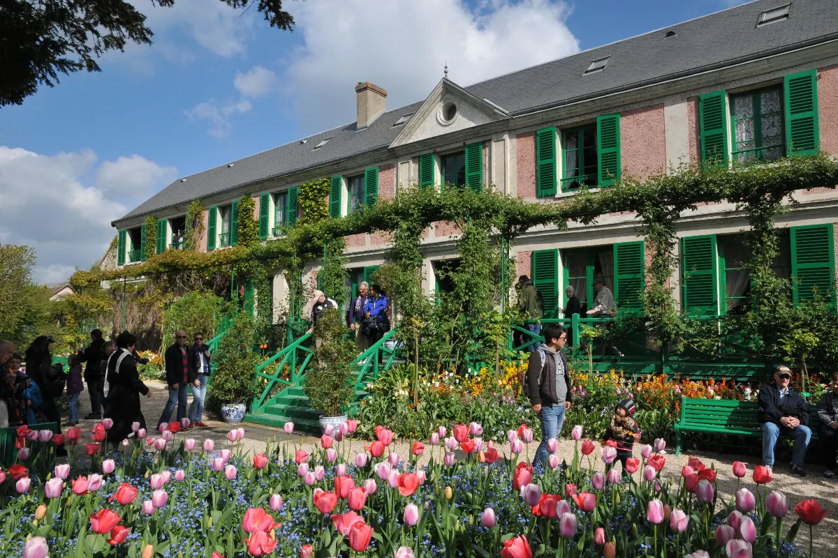 Monet’s house at Giverny in tulip season