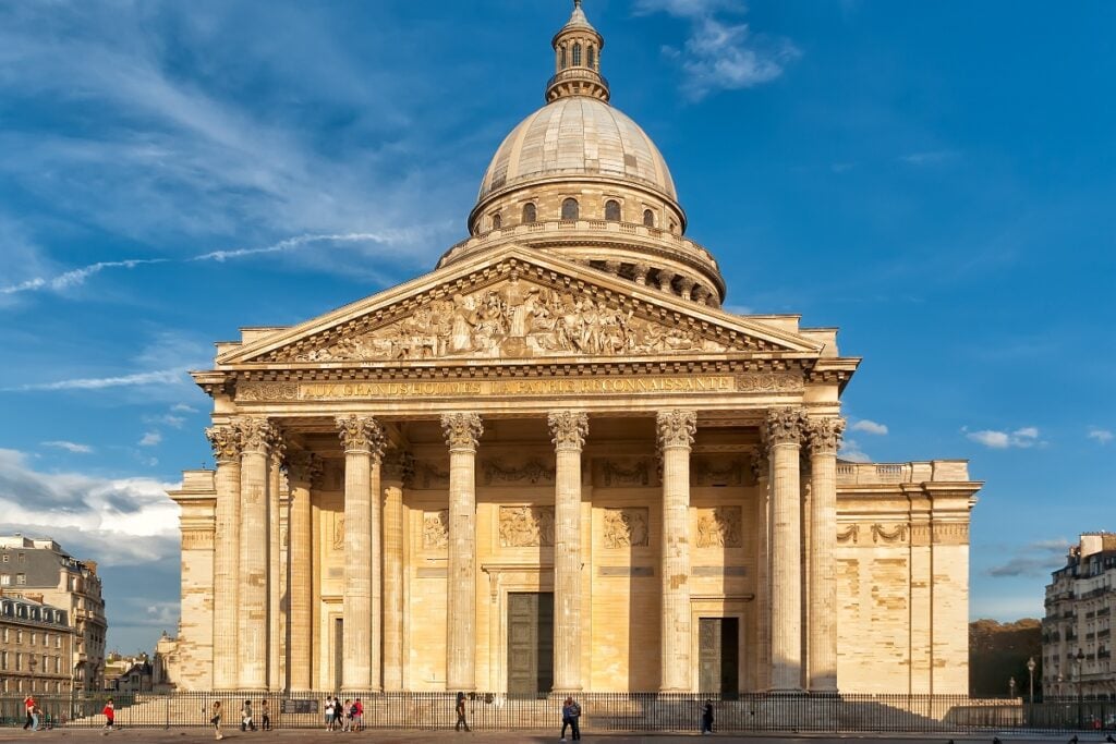 The Panthéon in Paris on a clear day.
