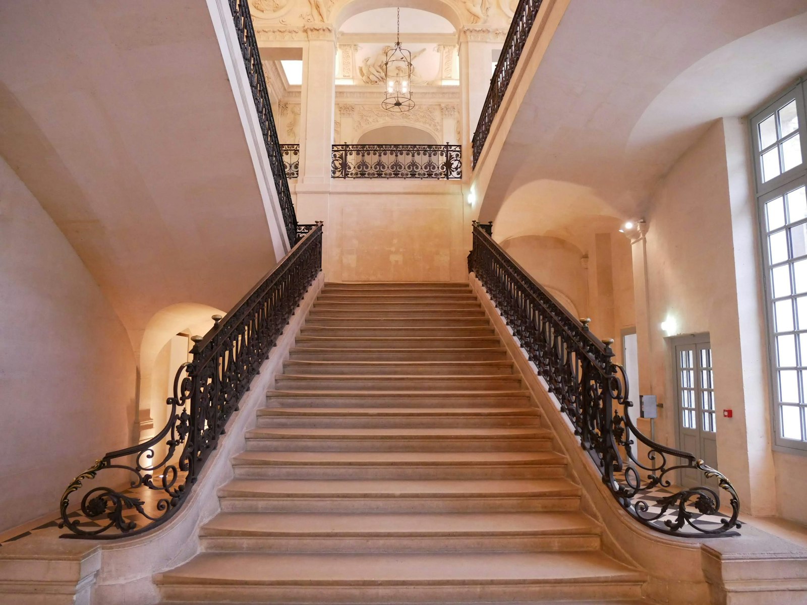 The grand staircase of the Hôtel Salé, home of the Musée Picasso in the Marais