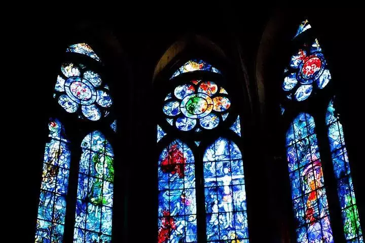 Inside Reims cathedral