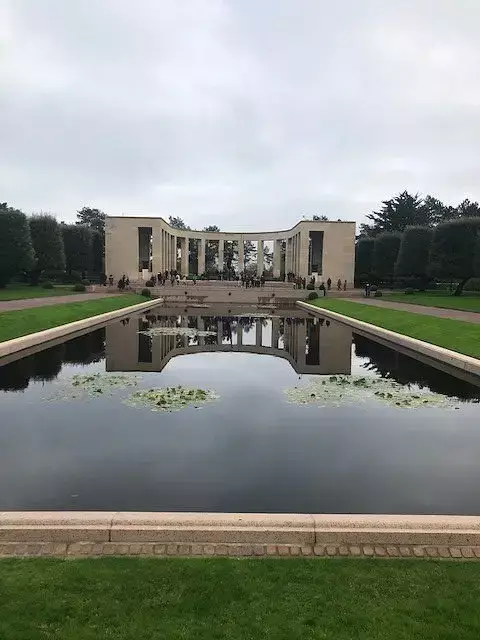 The reflecting pool at Colleville-sur-Mer