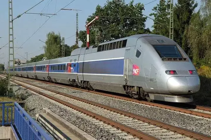 A TGV train heading to the Loire Valley