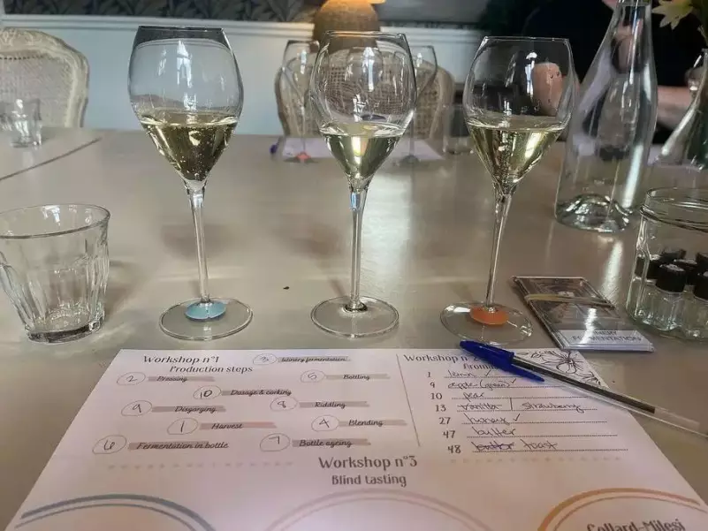 Wine tasting at Veuve Clicquot