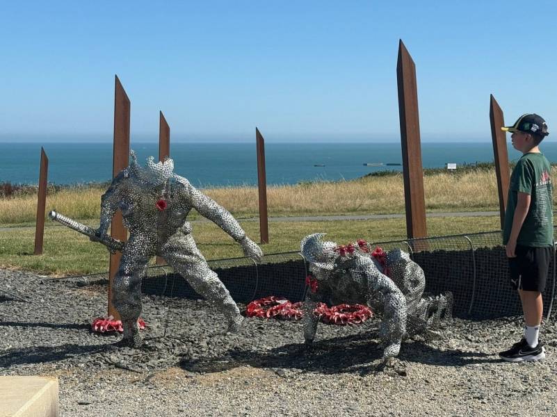 Visiting the landing beaches in Normandy.