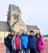 Awesome Link Paris tour guests at Lunch at Sainte-Mère-Église