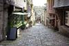 A cobblestone street in Dinan, France