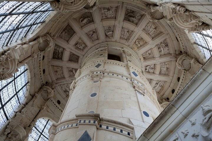 The spiral staircase at Chambord